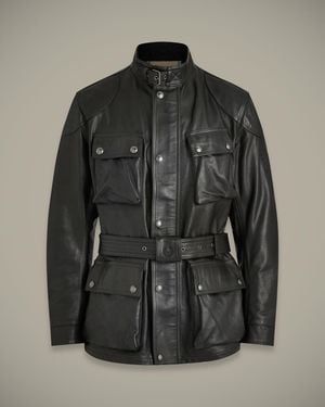 Belstaff Trialmaster Motorcycle Icon Jacket - Black