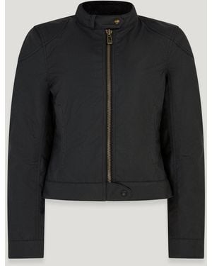 Belstaff Women's Bamburgh Motorcycle Jacket Waxed Cotton - Black