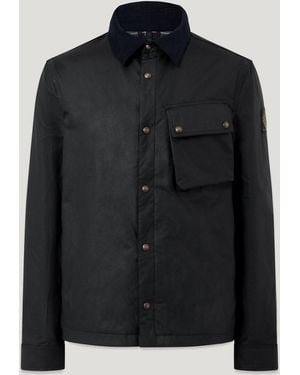 Belstaff Men's Ground Jacket Waxed Cotton - Black