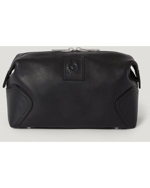 Belstaff Unisex Maclagan Wash Bag Smooth Leather - Black