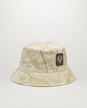 Belstaff Castmaster Map Bucket Hat - Natural