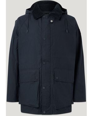 Belstaff Men's Incline Parka Dry Waxed Cotton - Blue