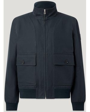 Belstaff Men's Helston Jacket Tailored Linen Cotton Twill - Blue