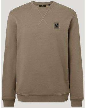 Belstaff Men's Sweatshirt Cotton Fleece - Natural