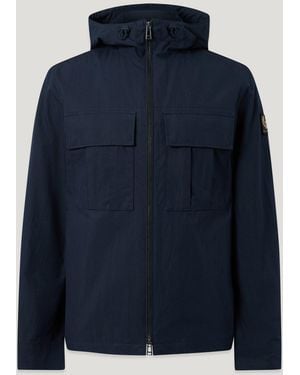 Belstaff Men's Container Overshirt Compact Technical Cotton - Blue