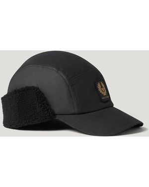 Belstaff Unisex Moorby Cap Waxed Cotton - Black