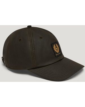 Belstaff Phoenix Patch Cap Waxed Cotton - Black