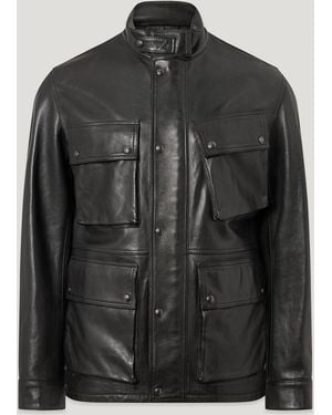 Belstaff Men's Competitor Jacket Cheviot Leather - Black