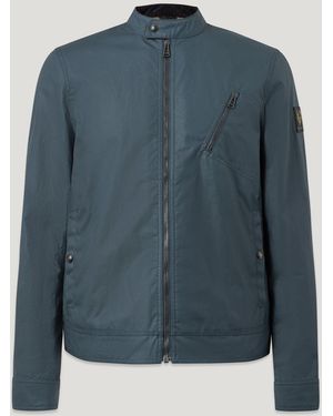 Belstaff Men's Sideline Jacket Waxed Cotton - Blue