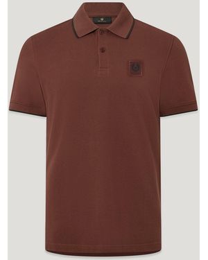 Belstaff Men's Tipped Polo Cotton Pique - Red