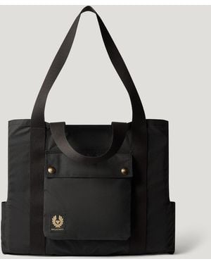 Belstaff Unisex Trialmaster Tote Waxed Cotton - Black