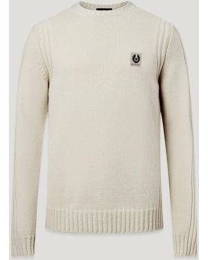Belstaff Men's Watch Crewneck Jumper Lambswool - Natural