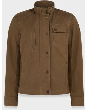 Belstaff Women's Kate's Cottage Motorcycle Jacket Waxed Cotton - Brown