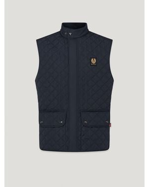 Belstaff Icon Vest Quilted Recycled Nylon Size Us 36 - Blue