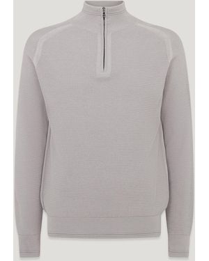 Belstaff Guide Quarter Zip Jumper - Grey