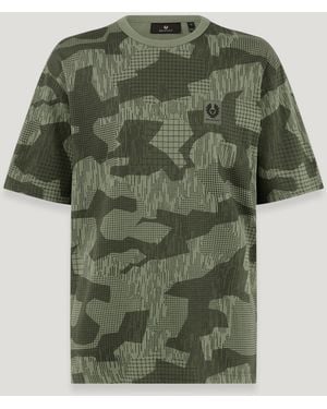 Belstaff Terrain Camo T-Shirt Terrain Camo Print Jersey - Green