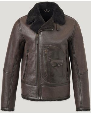 Belstaff Men's Buxton Jacket Merino Shearling - Grey