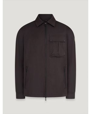 Belstaff Drome Overshirt Cotton Gabardine - Black