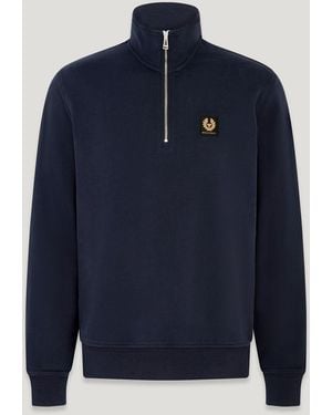Belstaff Quarter Zip Sweatshirt - Blue