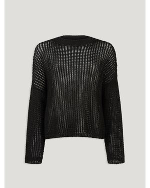 Belstaff Anchor High Neck Sweater Linen - Black