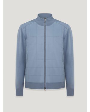 Belstaff Kelbrook Zip Cardigan Merino Wool - Blue