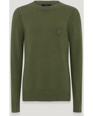Belstaff Watch Crewneck Sweater Watch Cotton - Green