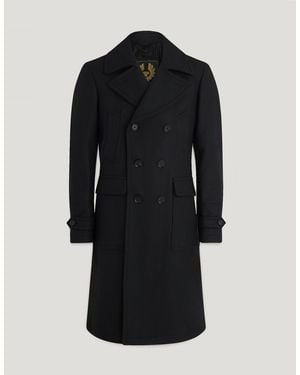 Belstaff Men's Milford Coat Wool Cashmere Blend - Black