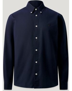 Belstaff Men's Street Shirt Compact Cotton Oxford - Blue