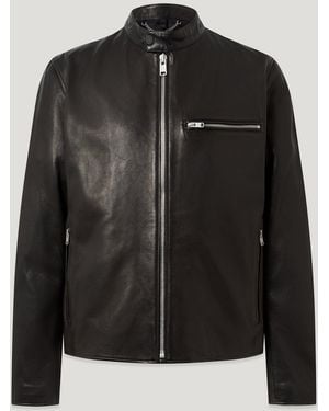 Belstaff Men's Track Racer Lamb Leather - Black