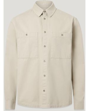 Belstaff Men's Outpost Shirt Cotton Herringbone - Natural