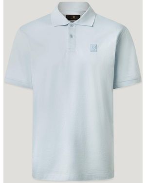 Belstaff Men's Steel Polo Cotton Jersey - Blue
