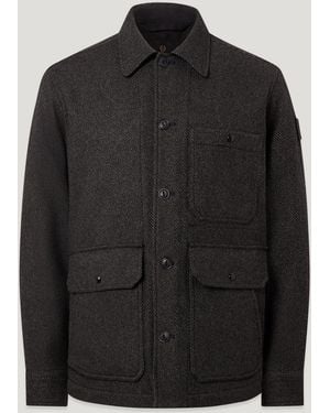 Belstaff Men's Trail Overshirt Lambswool - Black