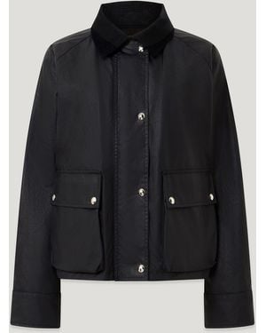 Belstaff Women's Cyan Jacket Waxed Cotton - Black