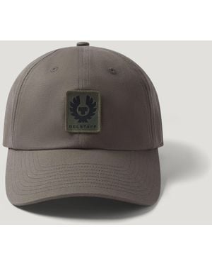 Belstaff Cappellino Con Logo Phoenix Cotone - Grigio