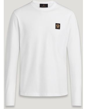 Belstaff Men's Long Sleeved T-shirt Cotton Jersey - White