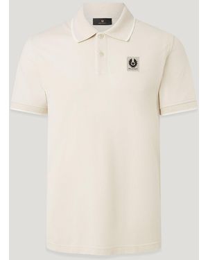 Belstaff Men's Tipped Polo Cotton Pique - Natural