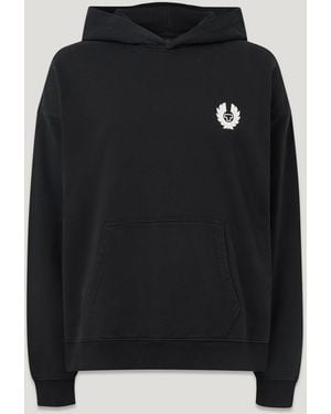 Belstaff Men's Competition Hoodie Heavyweight Cotton Fleece - Black