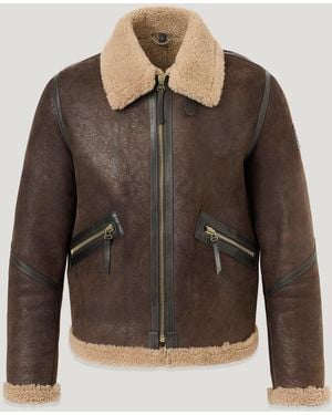 Belstaff Men's Winterbrook Jacket Elevated Shearing - Brown