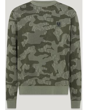Belstaff Terrain Camo Sweatshirt Terrain Camo Print Fleece - Green