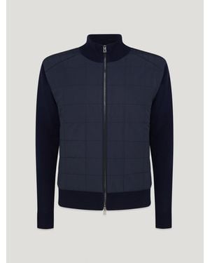 Belstaff Kelbrook Zip Cardigan Merino Wool - Blue