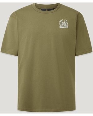 Belstaff Men's Mountain Logo T-shirt Cotton Jersey - Green