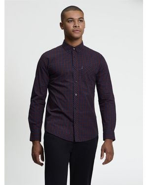 Ben Sherman Long Sleeve House Check In Sienna - Blue