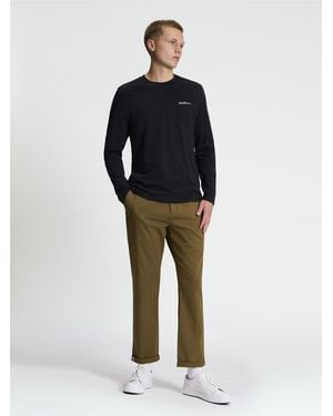 Ben Sherman Long Sleeve Signature Tshirt In Black - Blue