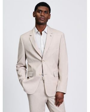 Ben Sherman Signature Twill Jacket In Oatmeal - Natural