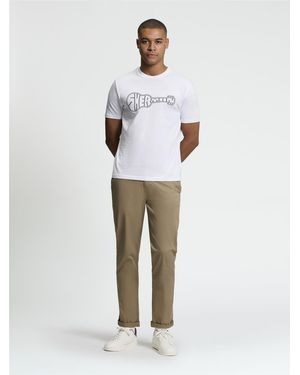 Ben Sherman Short Sleeve Guitar Logo Tshirt In White