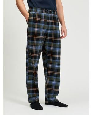 Ben Sherman Brushed Oversized Tartan Trouser In Camouflage - Black