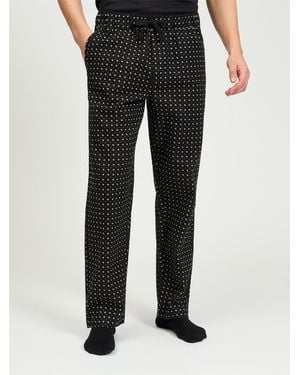 Ben Sherman Brushed Mono Print Trouser In Black