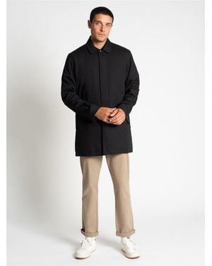 Ben Sherman Wadded Bonded Mac In - Black