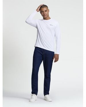 Ben Sherman Long Sleeve Signature Tshirt In White