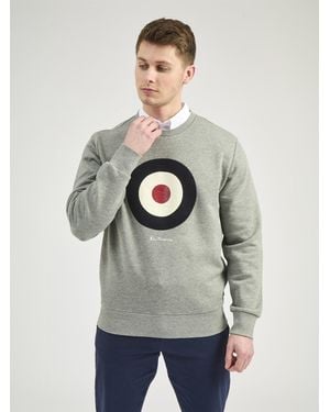 Ben Sherman Flock Target Crew Sweatshirt - Grey